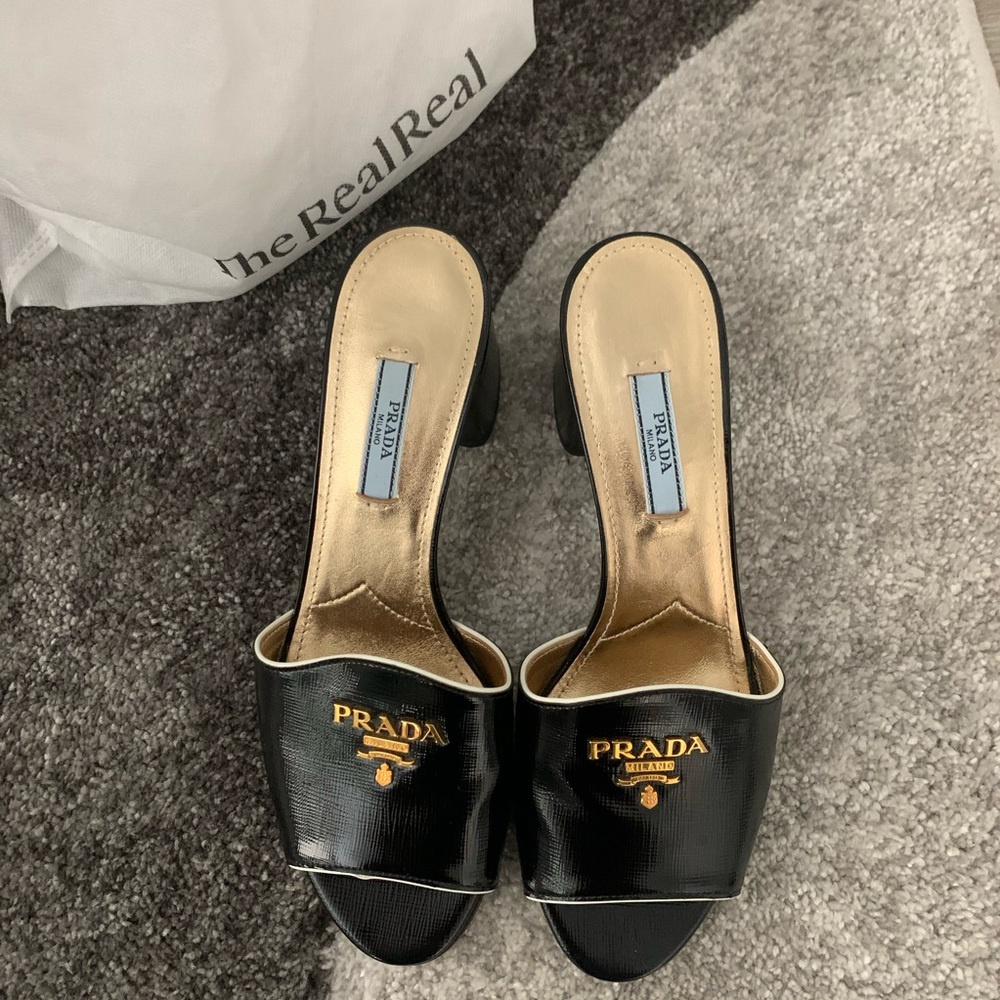 PRADA low heel slides